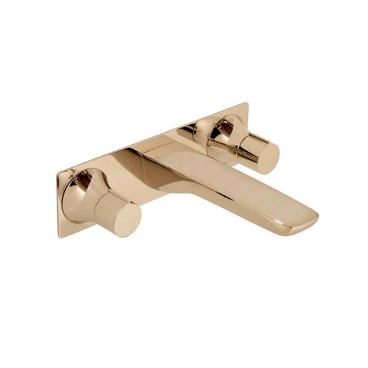 VADO ALTITUDE 3 HOLE WALL MOUNTED BASIN MIXER TAP POLISHED GOLD £275 - RRP £679