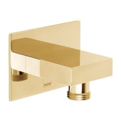 VADO INDIVIDUAL SQUARE WALL OUTLET SHOWER ELBOW BRIGHT GOLD £80 - RRP £130