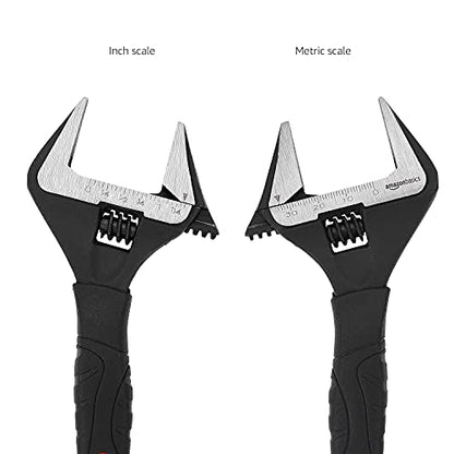 Amazon Basics 4-Piece Plumbing Adjustable Wrenches, 4 Sizes