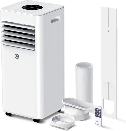 KGOGO Portable Air Conditioning Unit, 9000 BTU 4-in-1 Dehumidifier, Cooling Fan with 2 Speeds