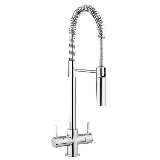 Crosswater Dual Control Kitchen Pull-Out Mixer Tap in Chrome