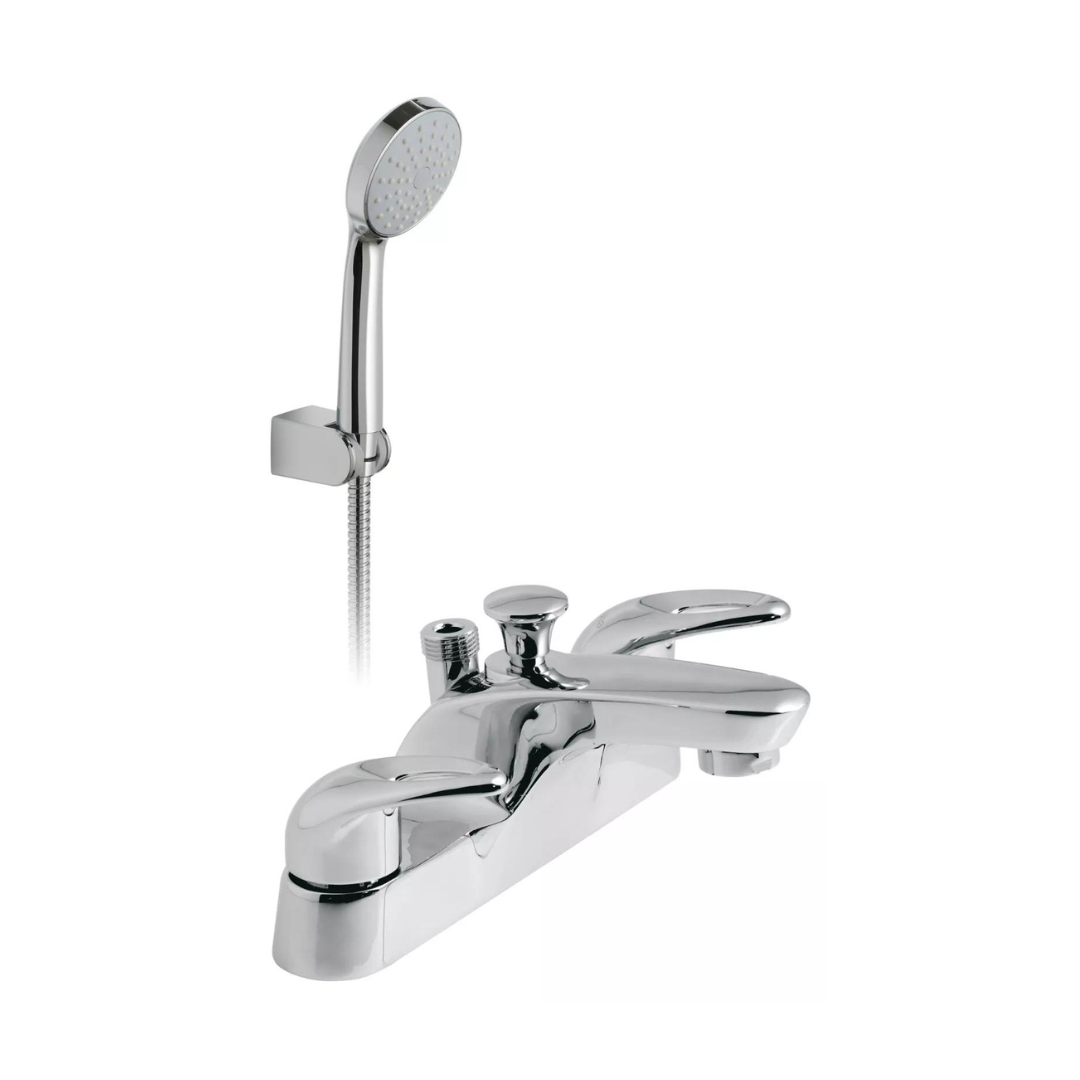 VADO INFINITA ETNA DECK BATH SHOWER MIXER TAP & SHOWER KIT CHROME £179 - RRP £370