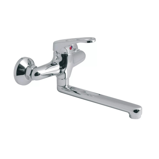 VADO COMMERCIAL SINGLE LEVER WALL MOUNT KITCHEN SINK MIXER TAP CHROME £120 - RRP £180