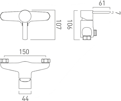 VADO AXCES KORE EXPOSED MANUAL SHOWER VALVE CHROME £99 - RRP £185