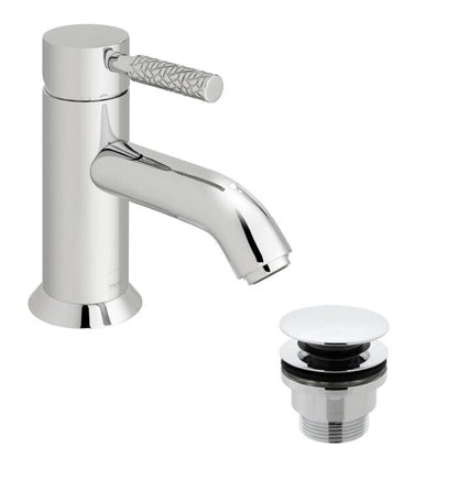 VADO OMIKA MONO BLOCK BASIN MIXER TAP INCLUDING UNIVERSAL CLICK CLACK WASTE CHROME £160 - RRP £320