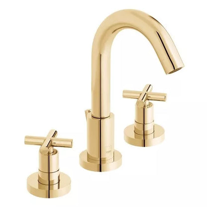 VADO ELEMENTS 3 TAP HOLE DECK MOUNTED BASIN MIXER TAP & POP UP WASTE BRIGHT GOLD £245 - RRP £575