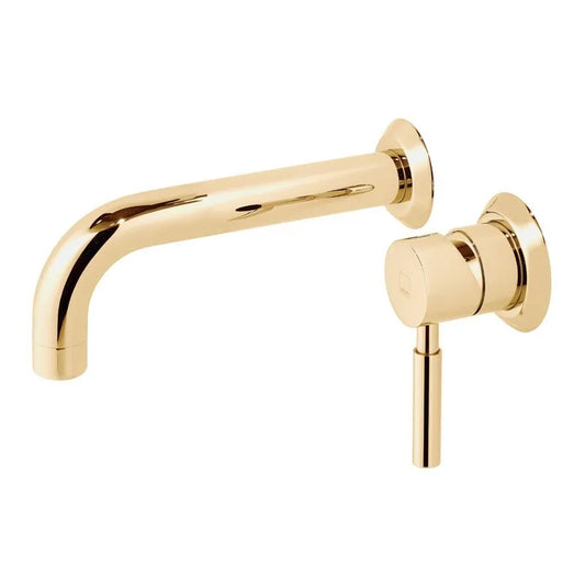 VADO ORIGINS 2 TAP HOLE WALL MOUNTED BASIN MIXER TAP BRIGHT GOLD £275 - RRP £545