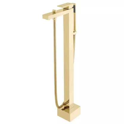 VADO NOTION FLOOR STANDING BATH SHOWER MIXER TAP+KIT BRIGHT GOLD £1090 - RRP £2195