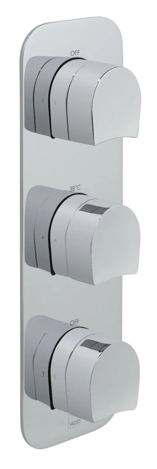 VADO TABLET KOVERA 3 OUTLET 3 HANDLE BUILT-IN THERMOSTATIC SHOWER VALVE £495 - RRP £895