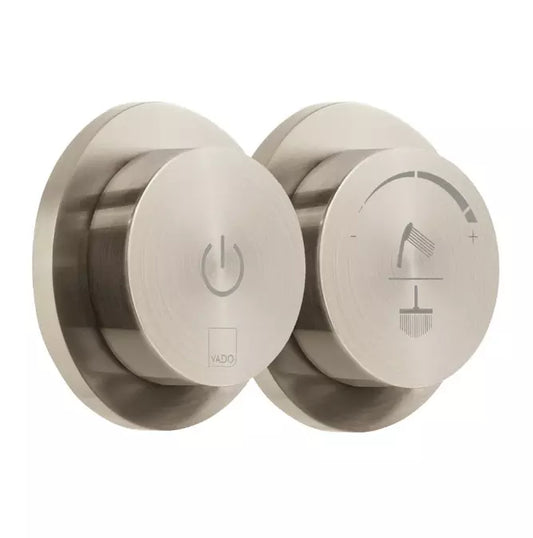 VADO SENSORI SMART DIAL 2 OUTLET THERMOSTATIC SHOWER VALVE BRUSHED NICKEL £899 - RRP £1195