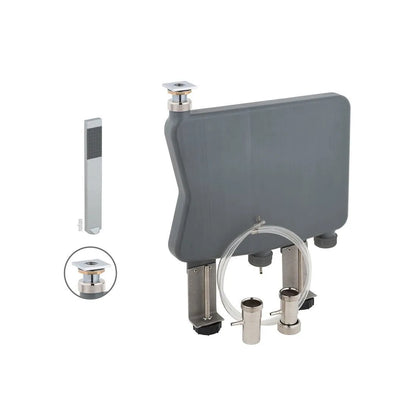 VADO NOTION SQUARE CAPSULE PULL UP BATH CHROME SHOWER KIT £225 - RRP £365