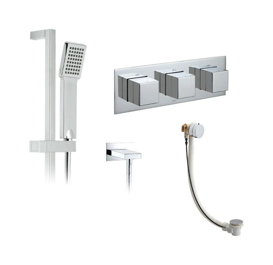 VADO TABLET NOTION CONCEALED CHROME THERMOSTATIC SHOWER/BATH VALVE KIT £795 - RRP £1410