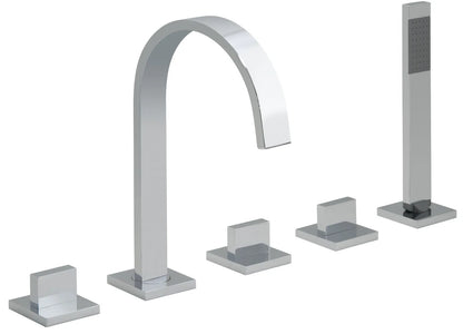 VADO GEO 5 HOLE DECK CHROME BATH SHOWER MIXER TAP £499 - RRP £795