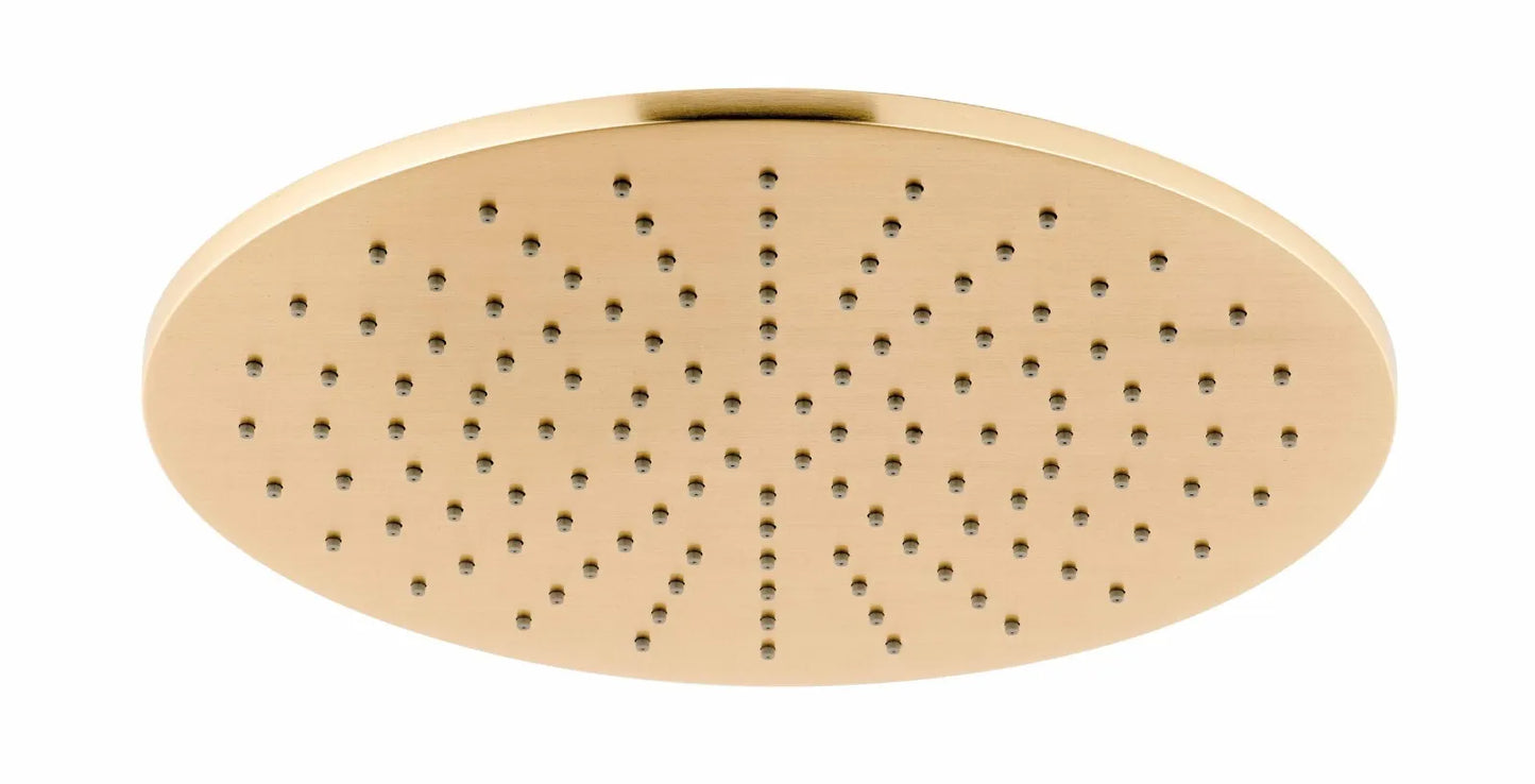 VADO INDIVIDUAL 250MM ROUND SHOWER HEAD BRUSHED GOLD £195 - RRP £375