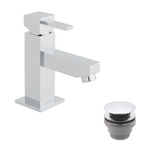 VADO INFINITA BROOK MINI MONO BASIN MIXER & CLICK WASTE CHROME £125 - RRP £225